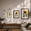 Golden Sunflower Study Botanical - Print-965865178-965865176