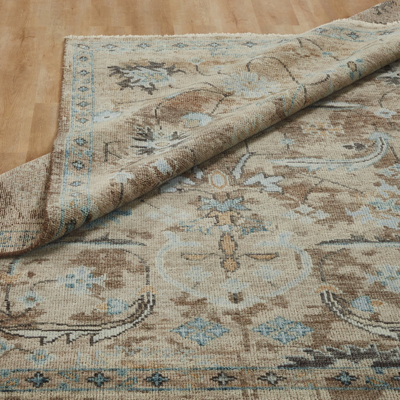 Oushara Hand Knotted Wool Oriental Area Rug, Rectangle 2' x 3'