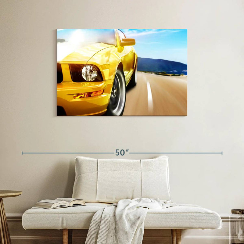 Voiture de sport Mehar Speeding Sunlit, H 26 po x l 39 po