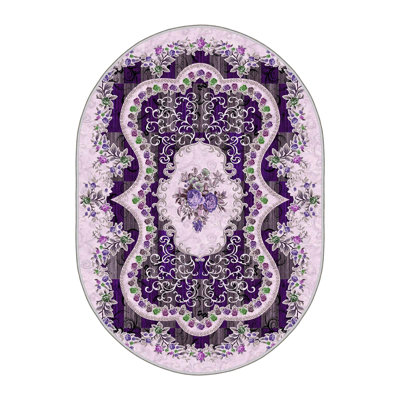 High-Quality Hall Carpet, 3D Digital Print, 3.3 x 4.9 Feet | 100% Polyester, 650 g/m², 0.3 in Pile Height | Antibacterial, Non-Slip Underside, Machine Washable | Perfect for Entryways, Living Rooms & More
