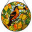 Panneau de vitrail 12 "H Toucan Fruit-304252569