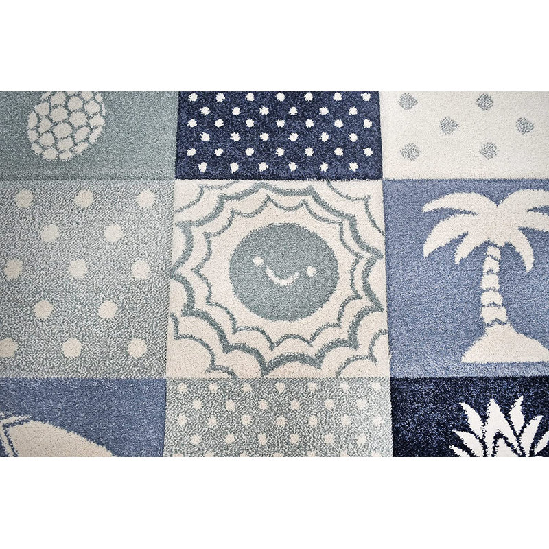 Tapis pour chambre d'enfant Mignon Island Vibes Modern Decor, Rectangle 3 pi 11 po x 5 pi 3 po