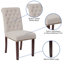 Chaise parsons Aaydn - dossier roulé, garniture cloutée décorative-336397973