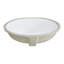 White Oval Undermount Bathroom Sink With Overflow