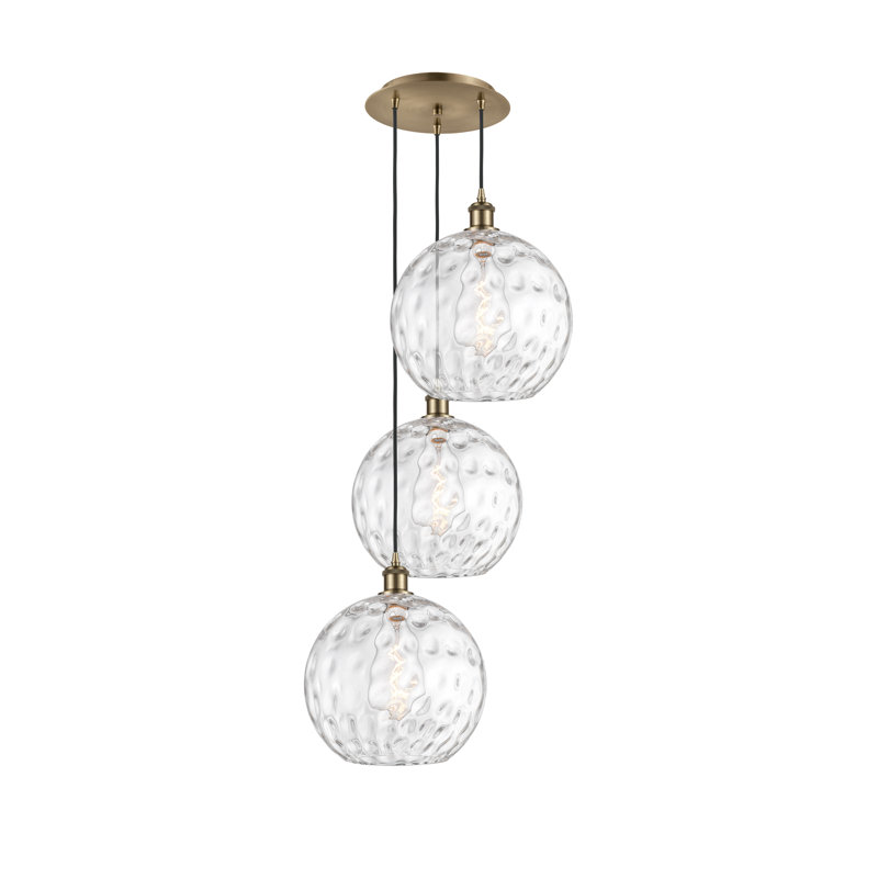 Cindi 3 - Light Cluster Pendant, Antique Brass, 36" H x 18.75" W x 18.75" D