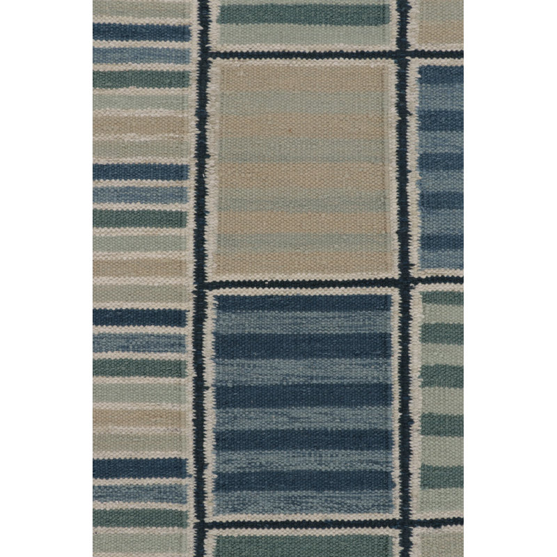 Scandinavian Wool Geometric Area Rug, Rectangle 14' x 20'