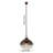 1 - Light Metal Rust Dome Vintage Pendant Light with Crystals
