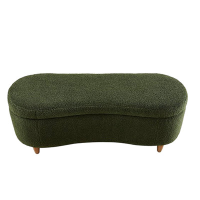 Boucle Flip Top Storage Bench Taupe See Below