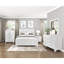 Mobilier de chambre à coucher grand lit avec finition blanche et moderne en V
