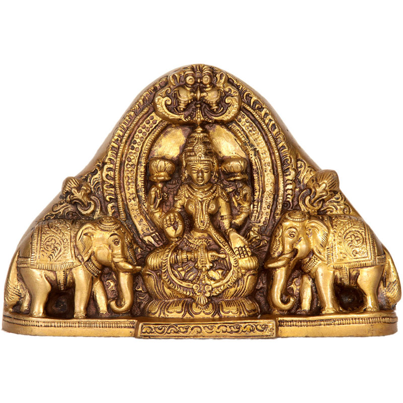 Gaja Lakshmi avec Kirtimukha au sommet