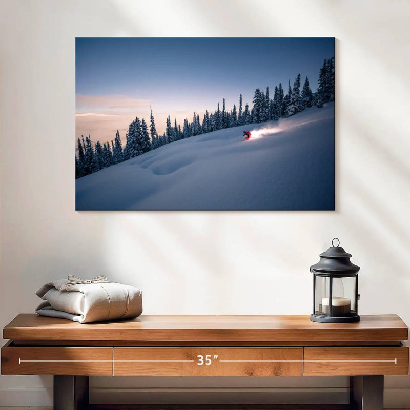 Sireci Powder Skiing In Canada, 16" H x 24" W