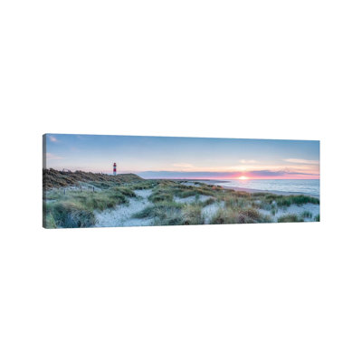 Sunset At The Dune Beach, Sylt, Schleswig-Holstein, Germany by Jan Becke - Panoramic Print on Canvas
