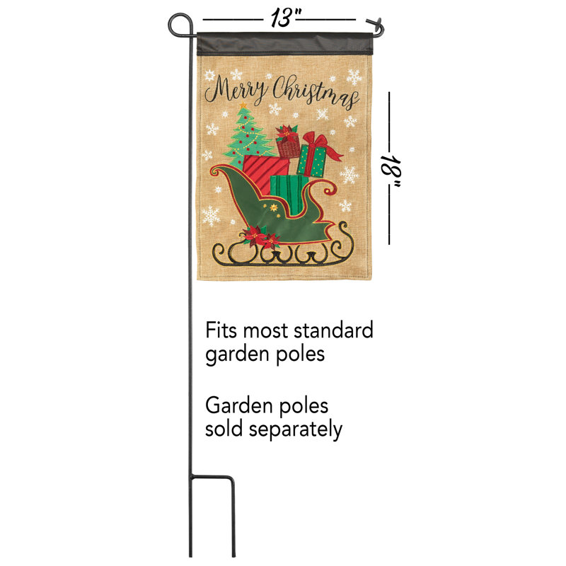 Drapeau de maison en polyester Damary, 18 po x 13 po