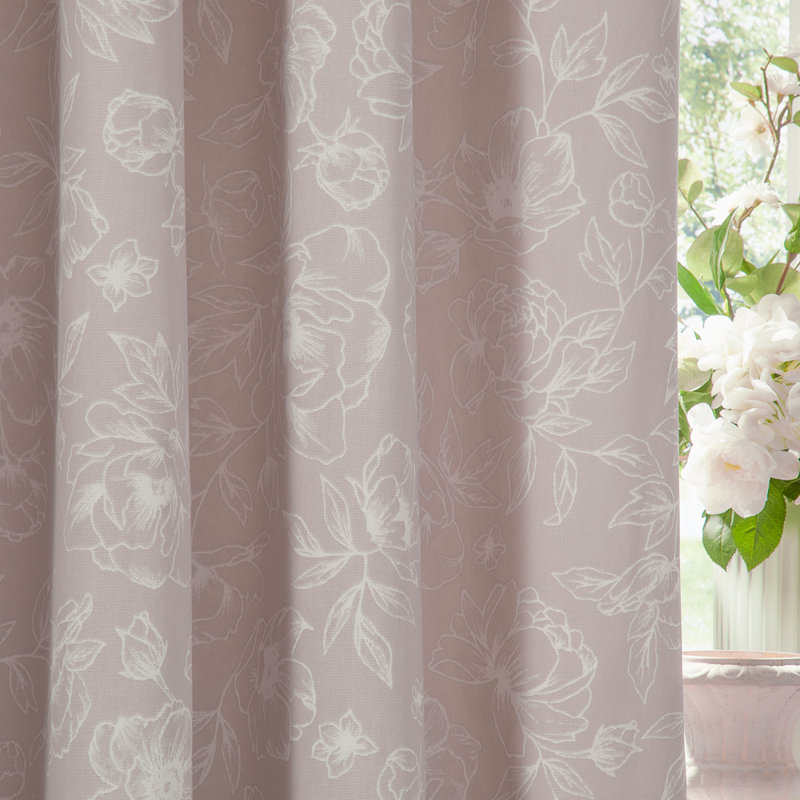 Bella Pencil Pleat Curtain Panel Pair, 117cm Width x 137cm Drop, Beige