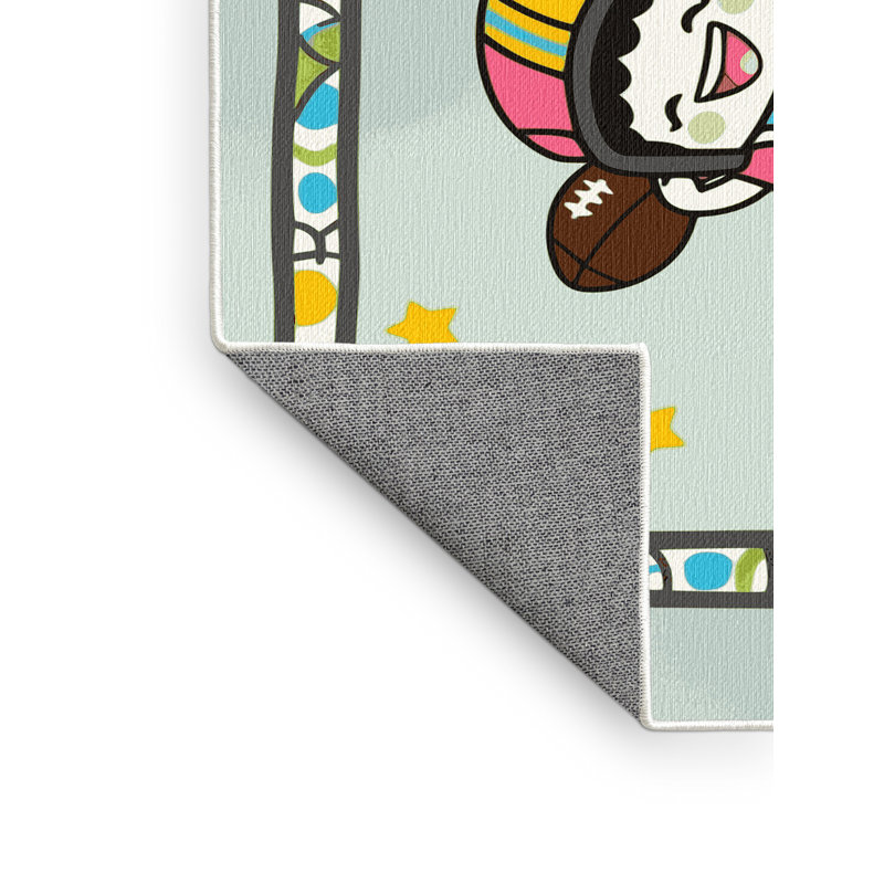 Tapis de football pour enfants Zoomie, Rectangle 7 pi x 9 pi