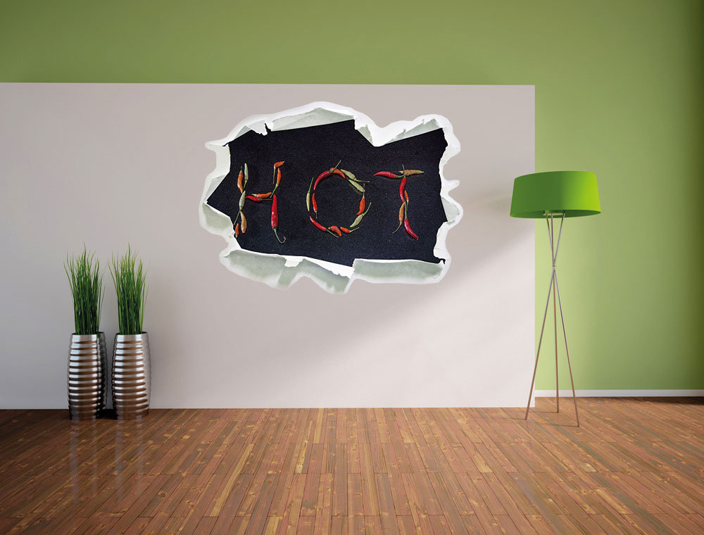 Wandtattoo Hot Chili scharf Rot