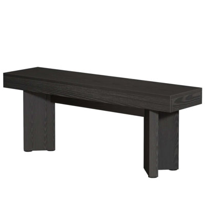 Elegant Triangular Foot Design Wooden Bench With Versatile Storage, Ideal For Kitchen And Entryway Use