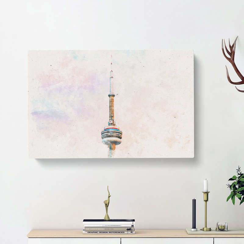 The CN Tower in Toronto Canada - Wrapped Canvas, 35cm H x 50cm W x 3cm D