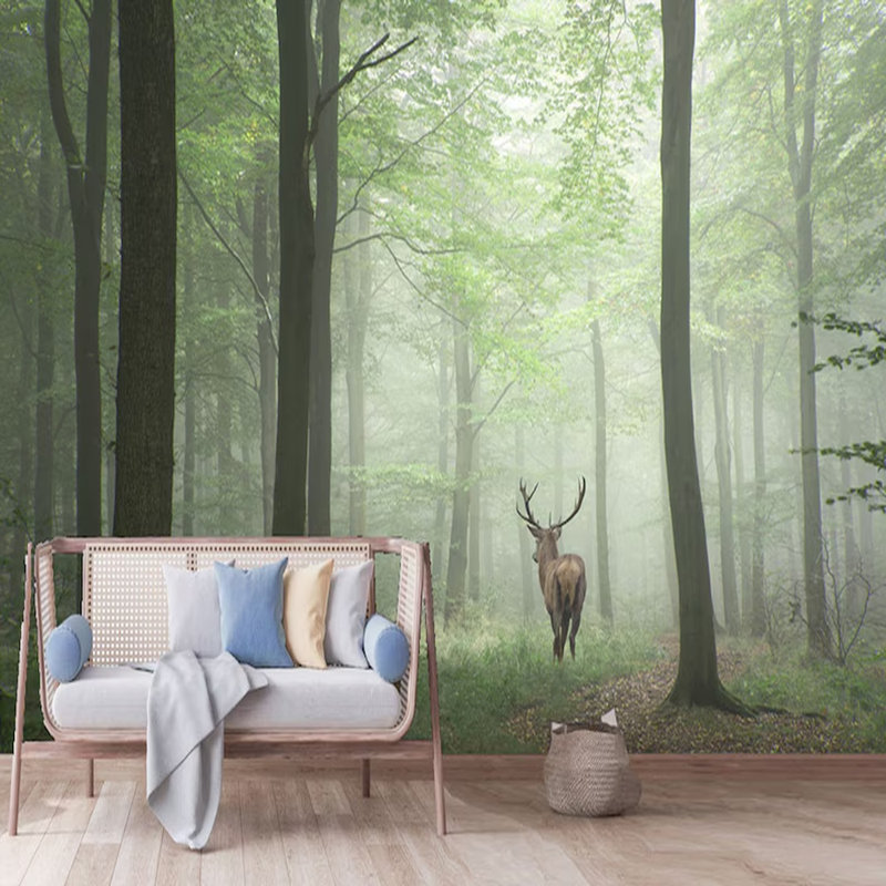 Forest Majesty With A Visitor, 105.96" L x 138" W