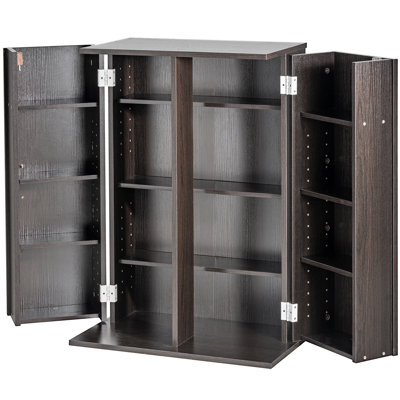 Wood 33'' H Media Shelves