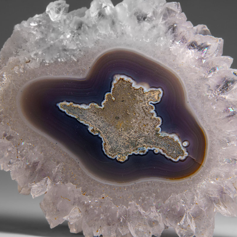Quartz Stalactite Slice From Uruguay (351 Grams)