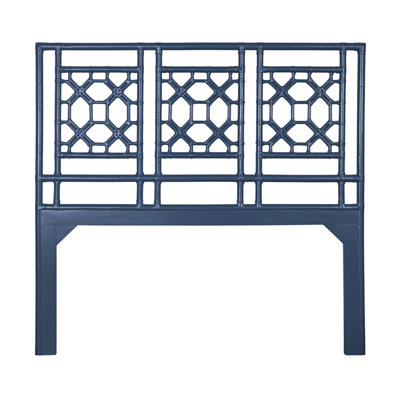 Lattice Back Open-Frame Rattan Headboard