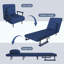 Fauteuil convertible 3-en-1 pliant pour canapé-lit - Dossier réglable à 5 positions avec coussin, canapé-lit peu encombrant pour le salon, la chambre à coucher et le bureau (bleu)