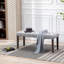 Banc gris rembourré pour la salle à manger et la chambre à coucher, coussin en velours, pieds en bois d'hévéa, assemblage facile, planchers de protection, garage de 17,4 po de largeur, hauteur de 18,97 po-71308142