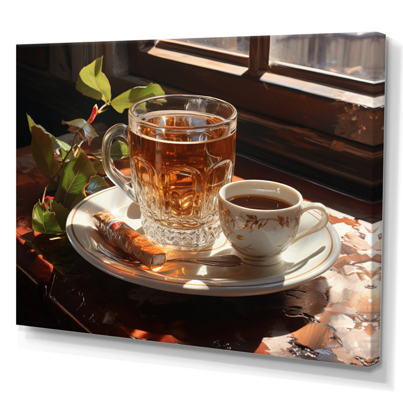 Cuban Coffee Brown I - Food & Beverage Canvas Wall Art, H 16 po x l 32 po x P 1 po, Toile tendue