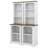 Two-Piece Tall Curved Bookshelf, Freestanding Tall Cabinet With Fully Open Storage, Stylish Display Shelf With Anti-Tip Device-440552638