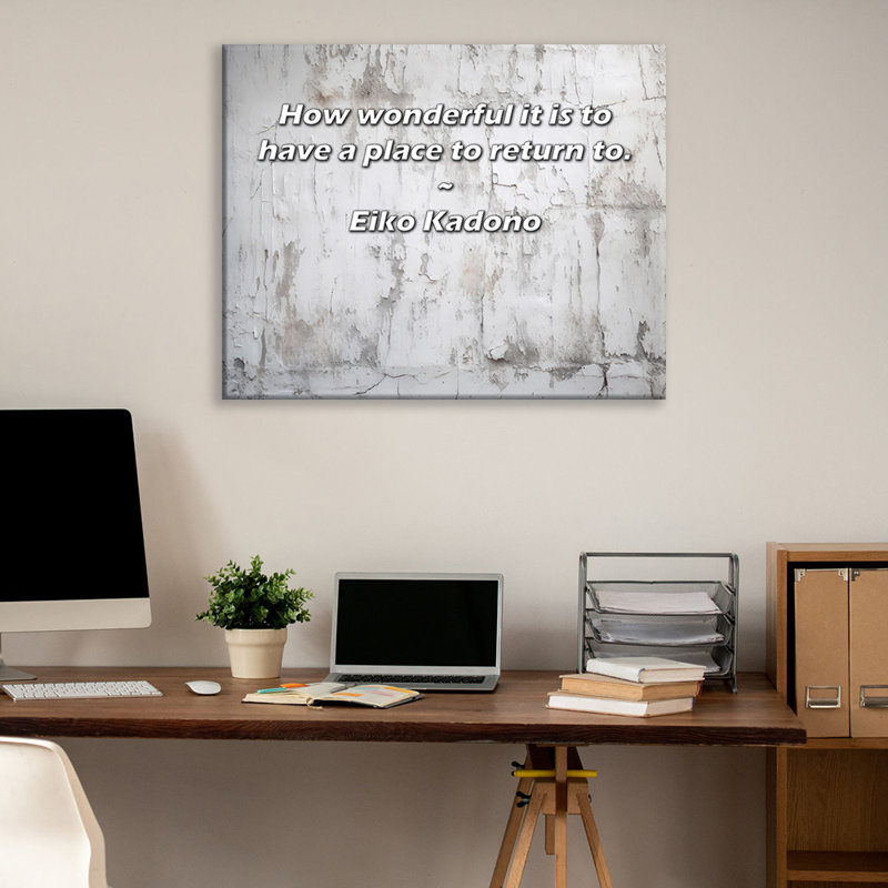 Toile tendue Arty Quote par Eiko Kadono, H 17 po x l 24 po