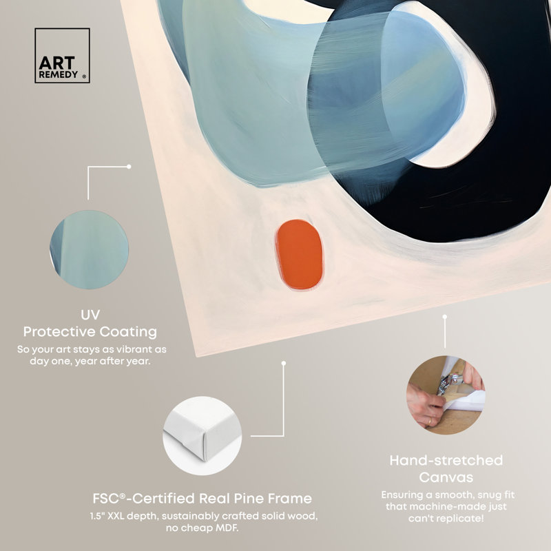 Modern Earbuds Abstract Shapes Canvas Wall Art, 10" x 15"