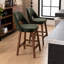 Upholstered Padded Counter Stools Armless Barstools With Wooden Legs For Kitchen Island Bar Counter-660955698