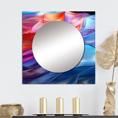 Kimberla - Miroir carré arc-en-ciel pour décoration murale