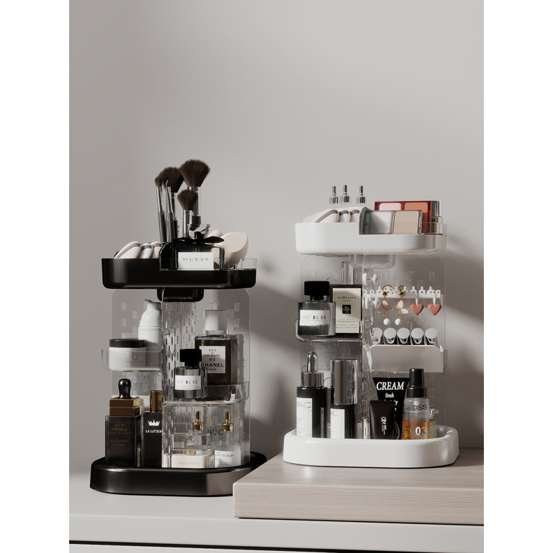 Organisateur de meuble-lavabo rotatif 360 ° multifonctionnel, Black