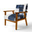 Chaise rembourrée abstraite moderne transitionnelle - Fauteuil Indigo Horizon I-1741496298