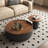 Italian minimalist round coffee table set