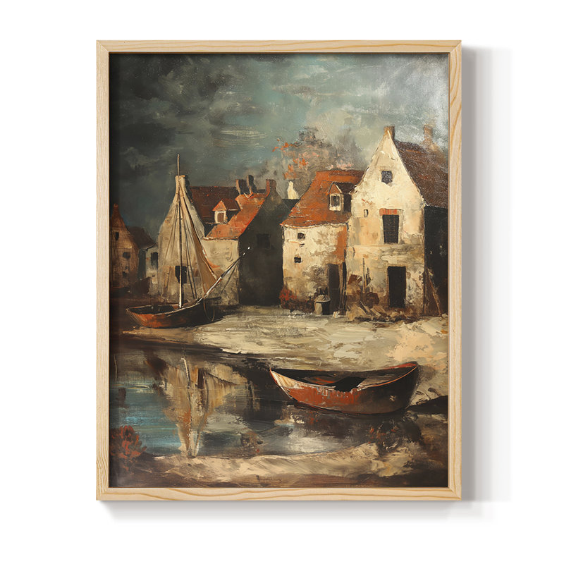 «LANDSCAPES Series CCXCIX», reproduction encadrée - bois massif, Naturel, H 11 po x l 9 po
