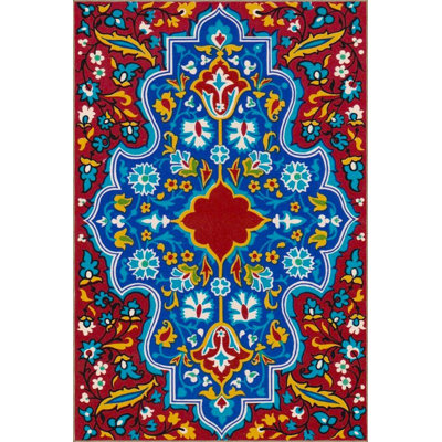 Tapis tissé pastel à motif d'étoile