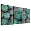 Ensemble de 3 plantes murales sarcelle et vertes sur fond sombre-235478253