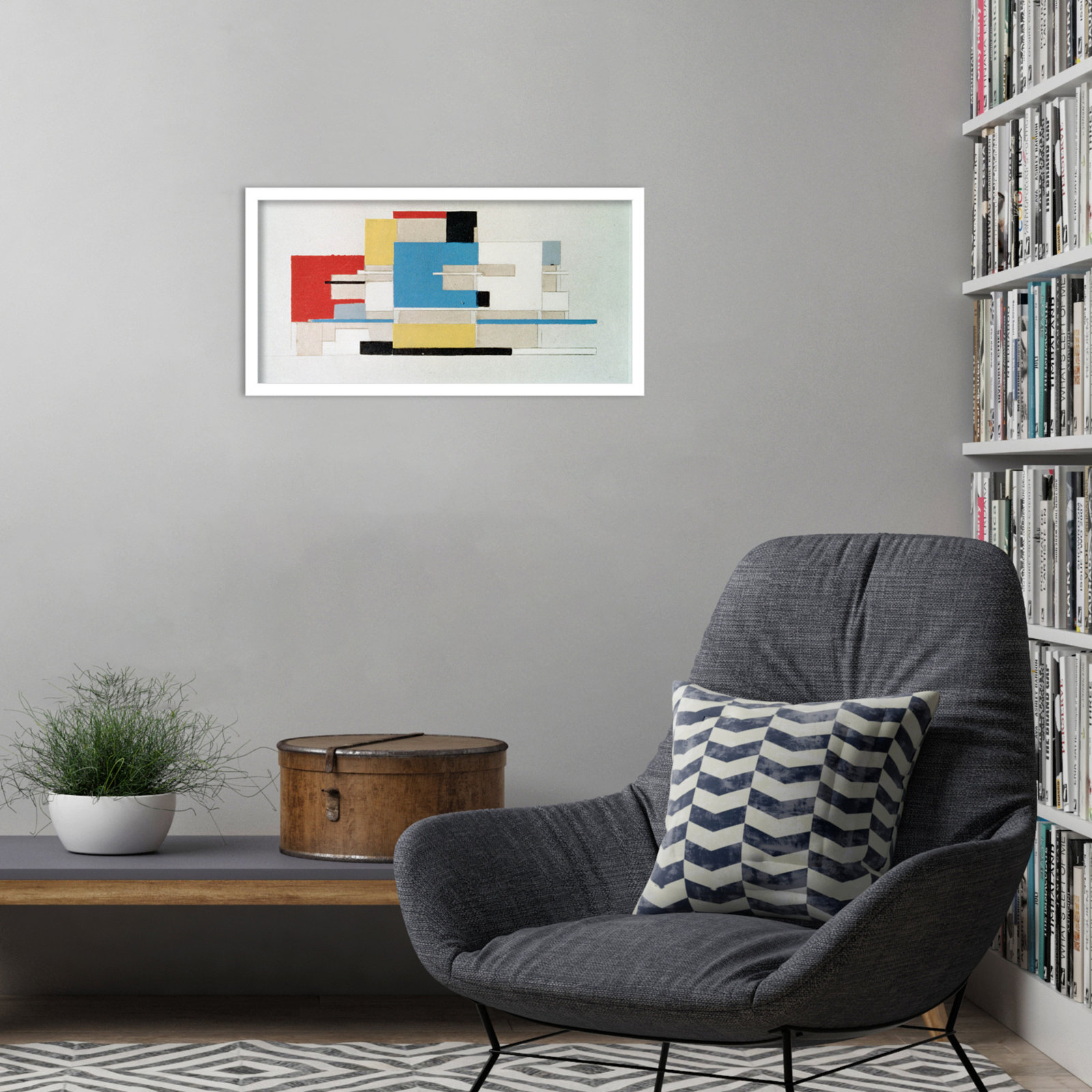 Earling "Colour Study for Architecture" Print, 13" H x 25" W, White