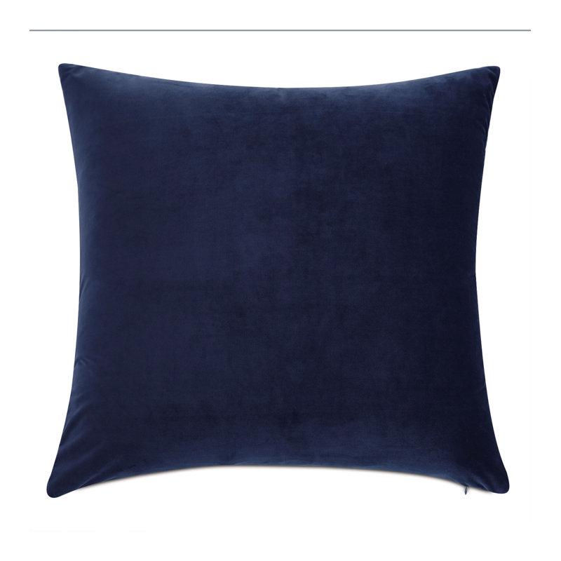 Nova by De Medici Quilted Velvet Sham, Euro, Blue