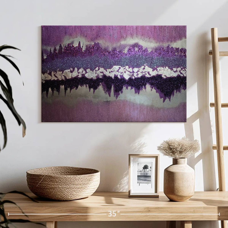 Chatoiement mauve, H 16 po x l 24 po