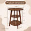 Solid Wood Top End Table