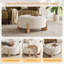 Pouf rond capitonné (beige)-238416363