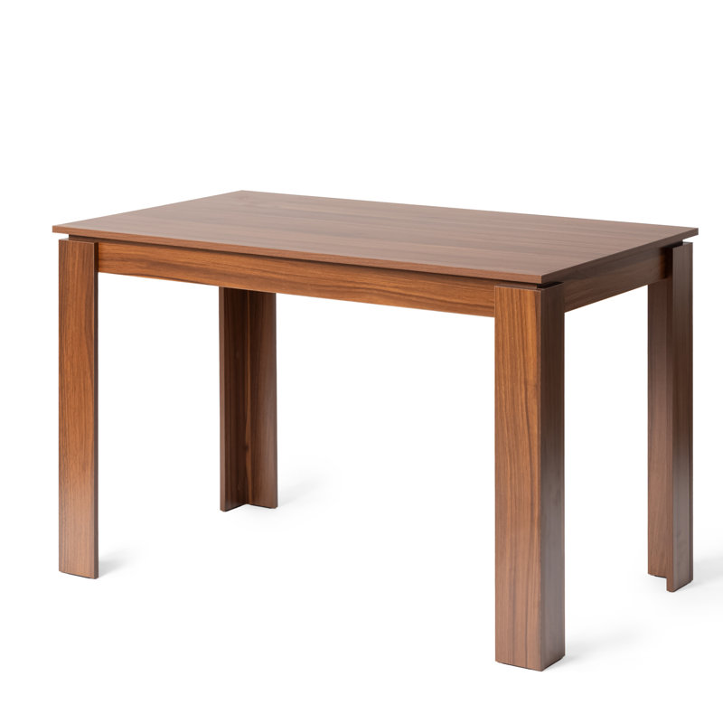 Elegant Rectangle Dining Table, Sturdy Kitchen Table, 29.50”H x 47.20”L x 27.60”W, Brown, Brown