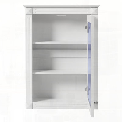 Wall Mounted Mirror Medicine Cabinet with Adjustable Shelf