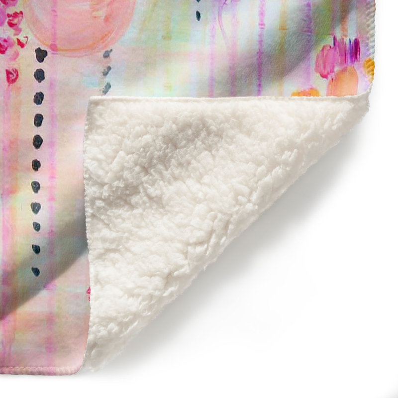Couverture sherpae rose atomique rêves, l 51 po x L 60 po
