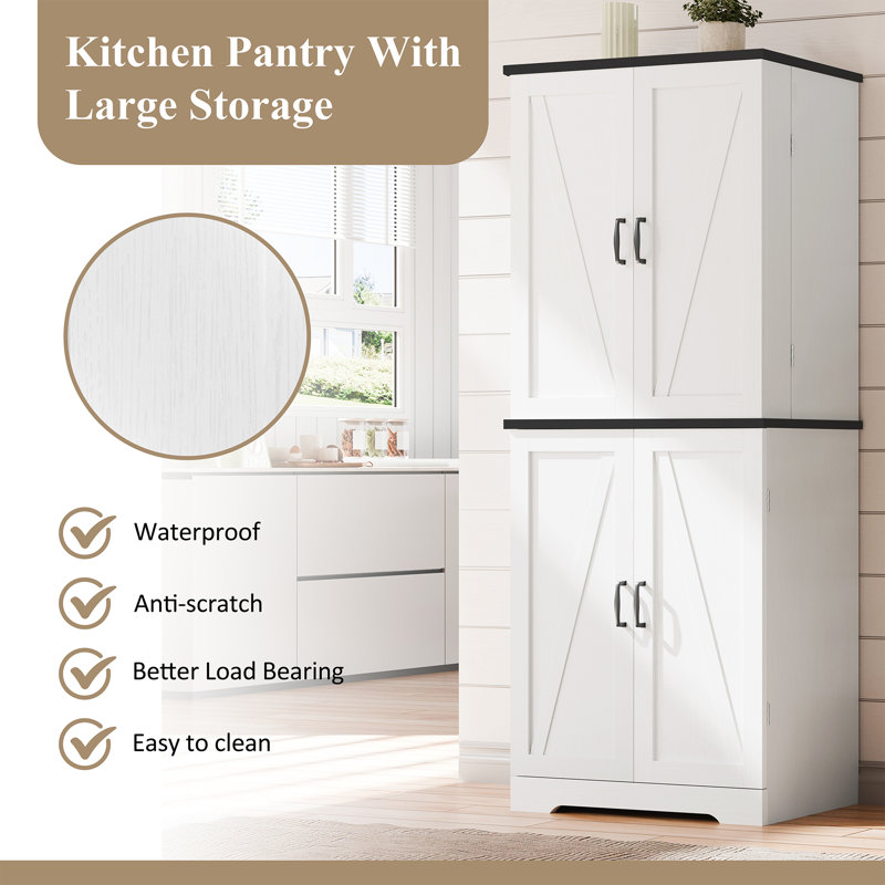 Denicolais 66.7" Kitchen Pantry, White
