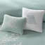 Literie 100% coton très grand / très grand - avec broderie corail et édredon à bordure